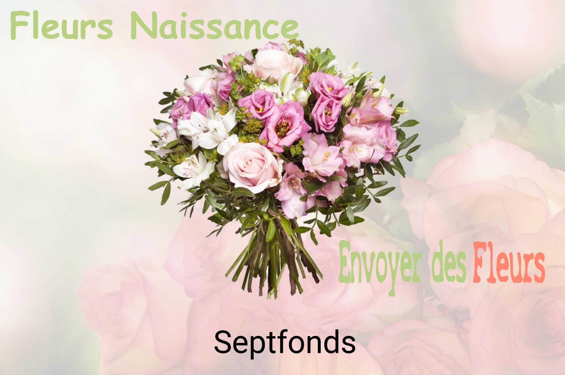 Bouquet de fleurs de naissance livré à Septfonds
