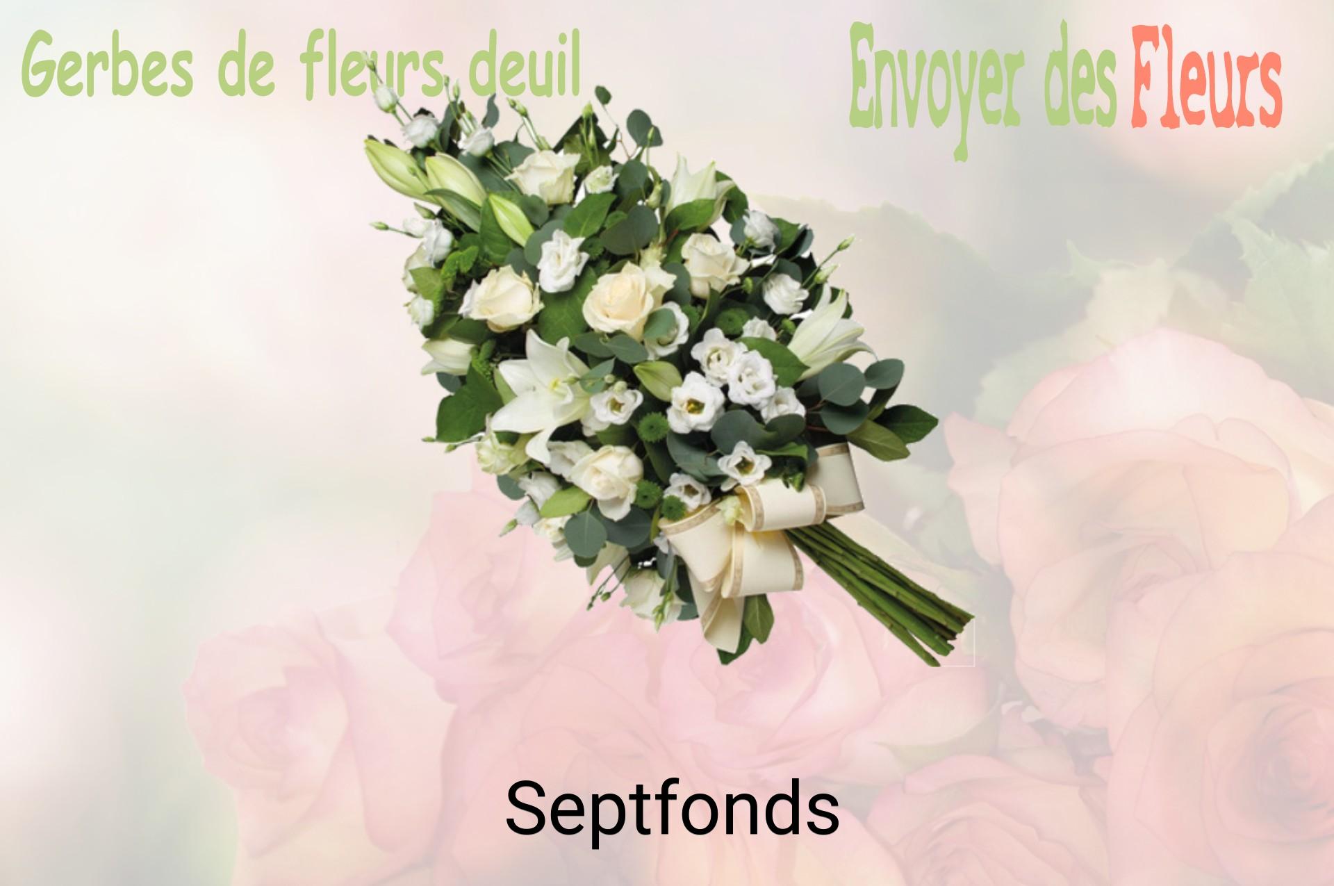 Gerbe de fleurs de deuil livrée à Septfonds